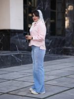 شومیز آستین جیب دار لنین4054 - Image 4