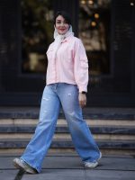 شومیز آستین جیب دار لنین4054 - Image 3
